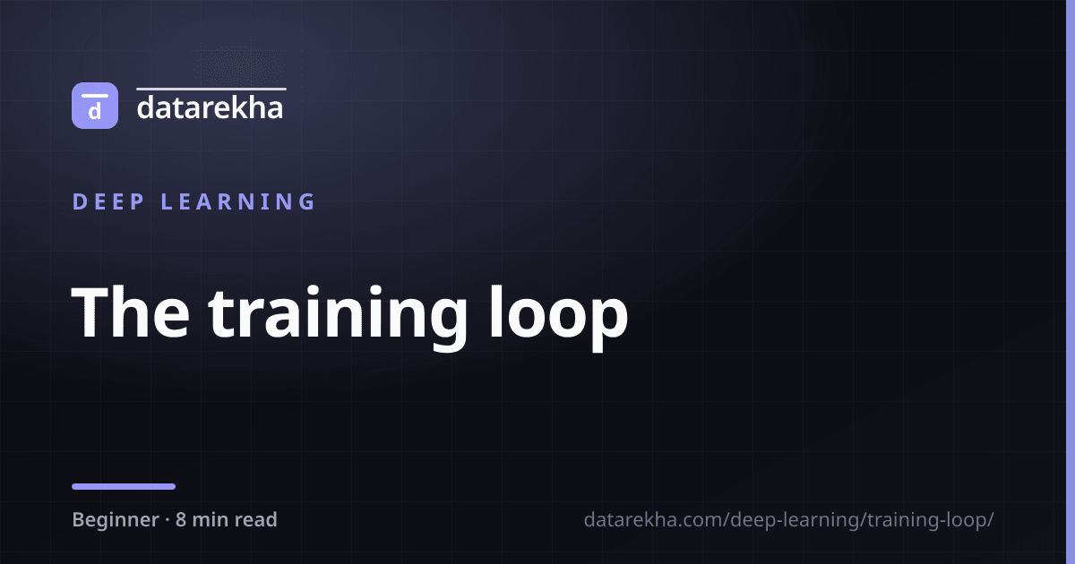 The training loop — Deep Learning — datarekha